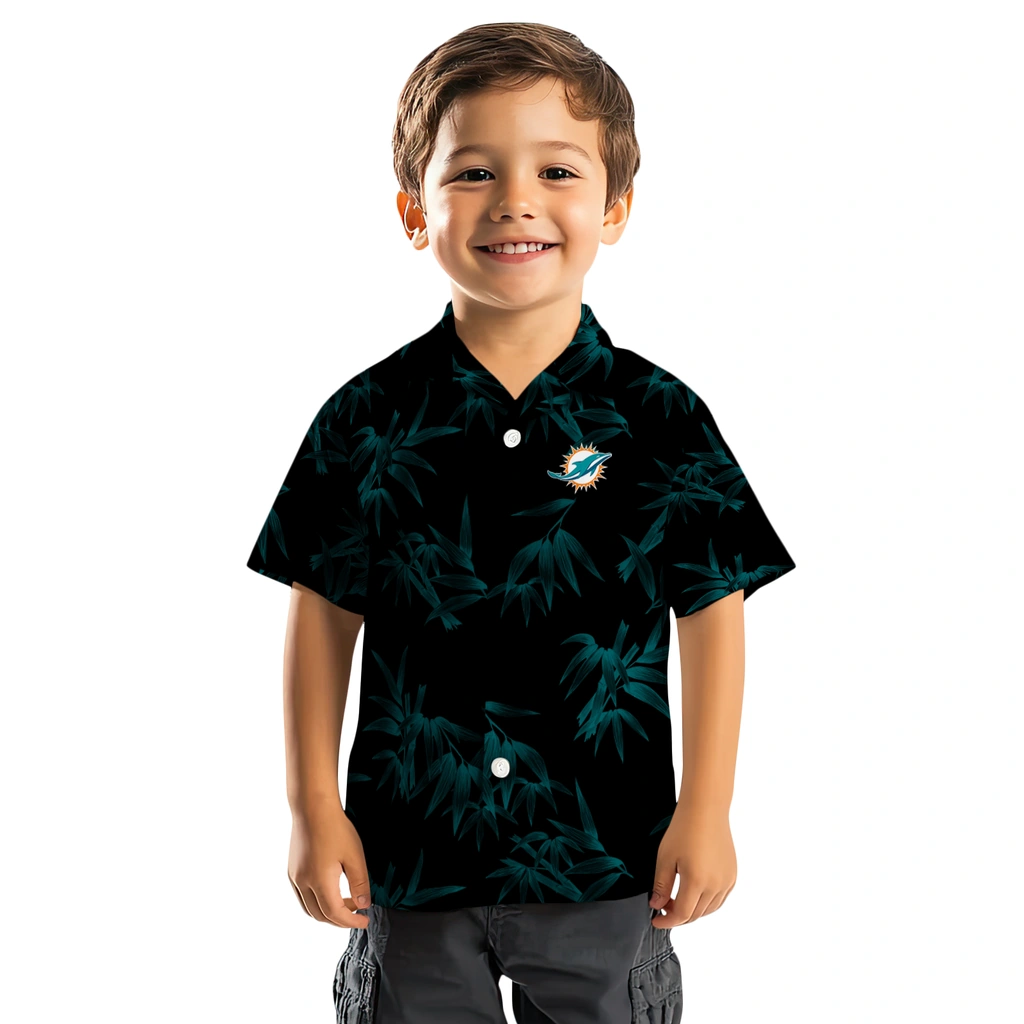 Miami Dolphins Hawaiian Shirt - Bamboo Branches miami dolphins bamboo branches aqua black hawaiian shirts top rated