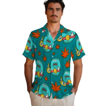 miami dolphins bong smile aqua hawaiian shirts fashion forward
