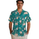 Miami Dolphins Hawaiian Shirt – Flamingo and Hibiscus
