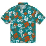 Miami Dolphins Hawaiian Shirt – Hibiscus Flower Design