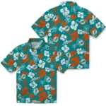 Miami Dolphins Hawaiian Shirt – Hibiscus Flower Design