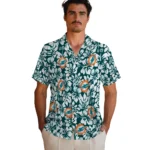 Miami Dolphins Hawaiian Shirt – Hibiscus Motif