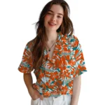 Miami Dolphins Hawaiian Shirt – Hibiscus Overlay