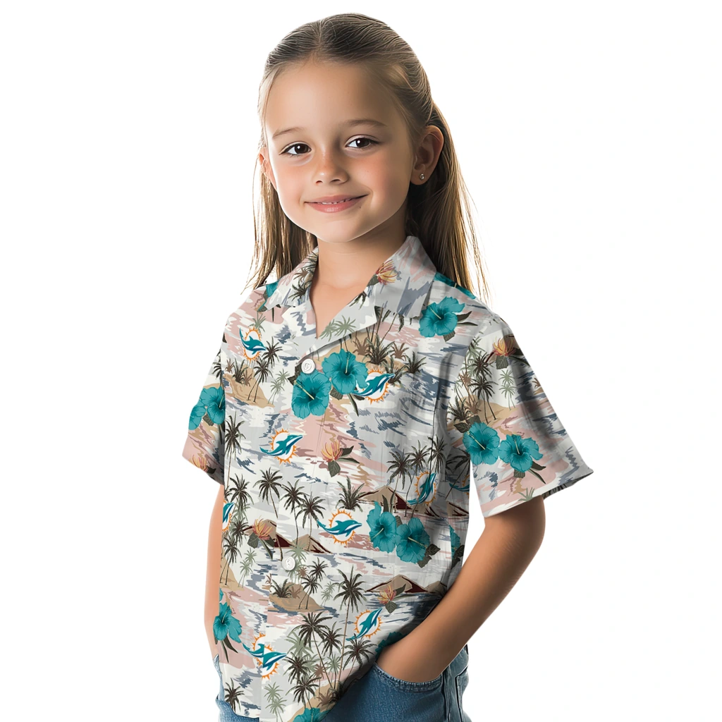 Miami Dolphins Hawaiian Shirt - Hibiscus Seaside miami dolphins hibiscus seaside white hawaiian shirts premium grade