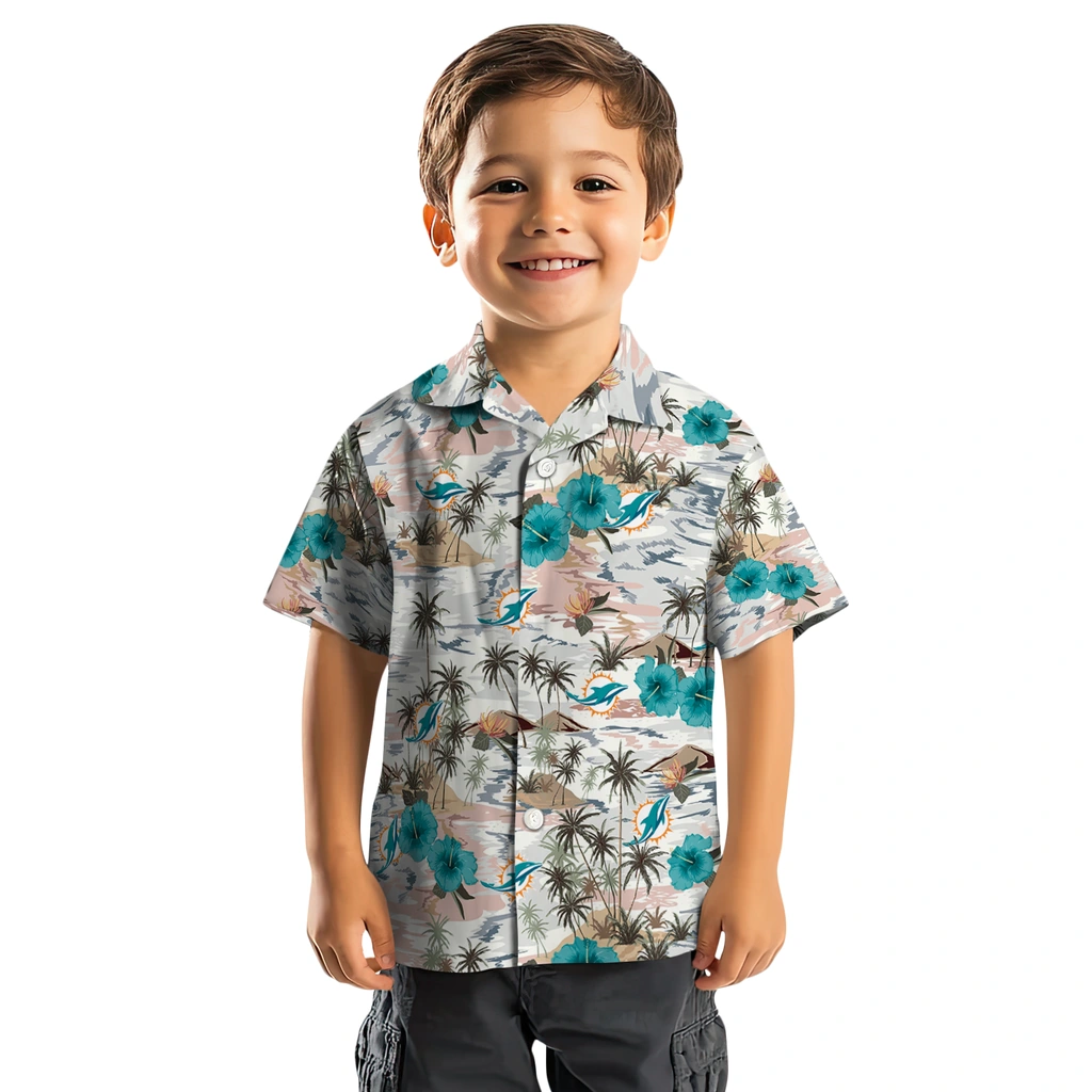 Miami Dolphins Hawaiian Shirt - Hibiscus Seaside miami dolphins hibiscus seaside white hawaiian shirts top rated