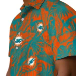 Miami Dolphins Hawaiian Shirt – Monstera Layer