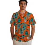 Miami Dolphins Hawaiian Shirt – Palm Sunset