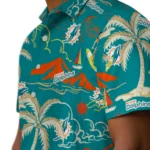 Miami Dolphins Hawaiian Shirt – Palm Tree Island
