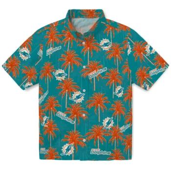 miami dolphins palm grove aqua hawaiian shirts best selling