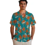 Miami Dolphins Hawaiian Shirt – Palm Tree Motif