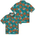Miami Dolphins Hawaiian Shirt – Palm Tree Motif