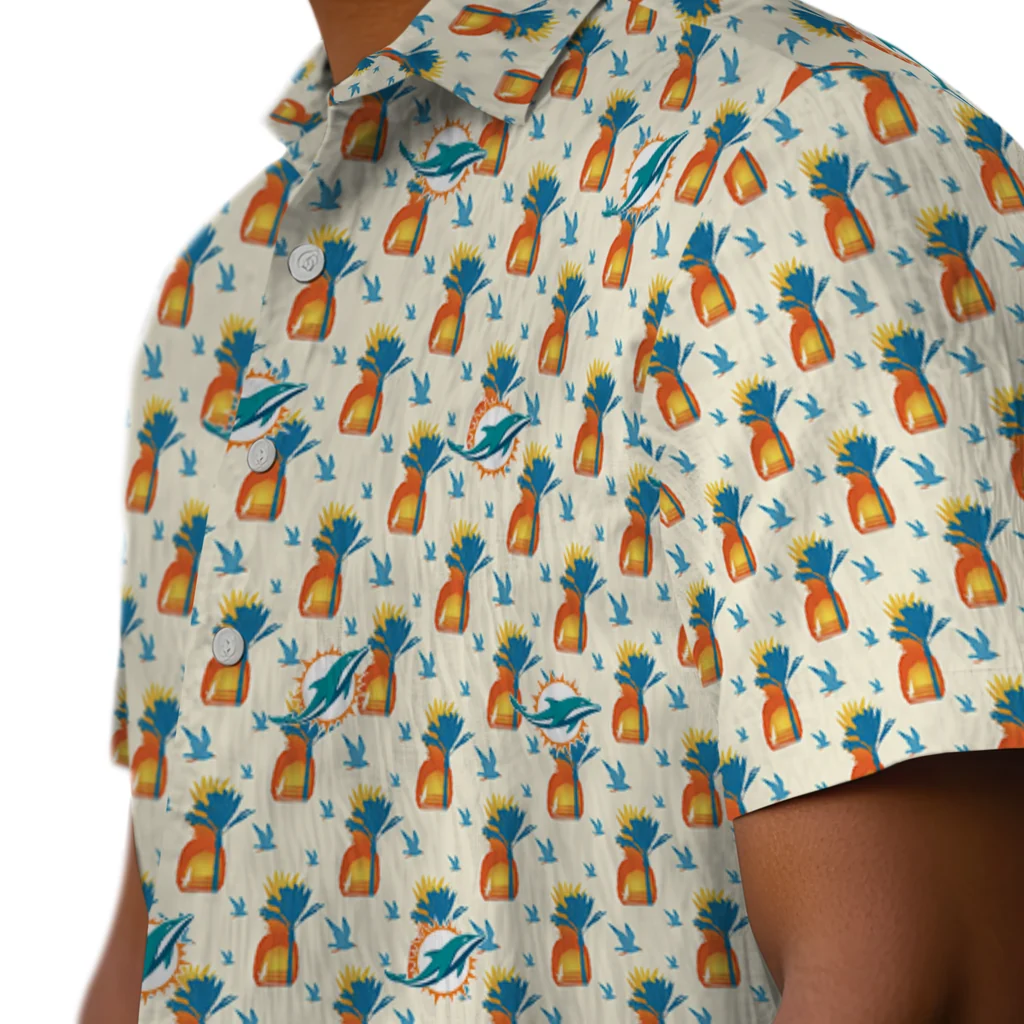 Miami Dolphins Hawaiian Shirt - Pineapple Delight miami dolphins pineapple delight beige hawaiian shirts trendy