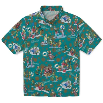 miami dolphins simpsons christmas aqua hawaiian shirts best selling
