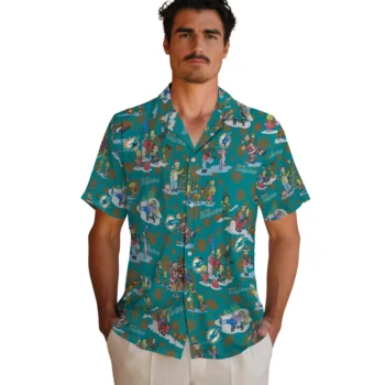 miami dolphins simpsons christmas aqua hawaiian shirts fashion forward