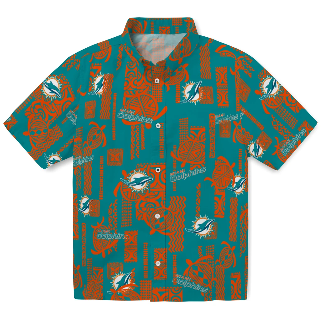 Miami Dolphins Hawaiian Shirt - Turtle Lines miami dolphins turtle lines aqua hawaiian shirts best selling