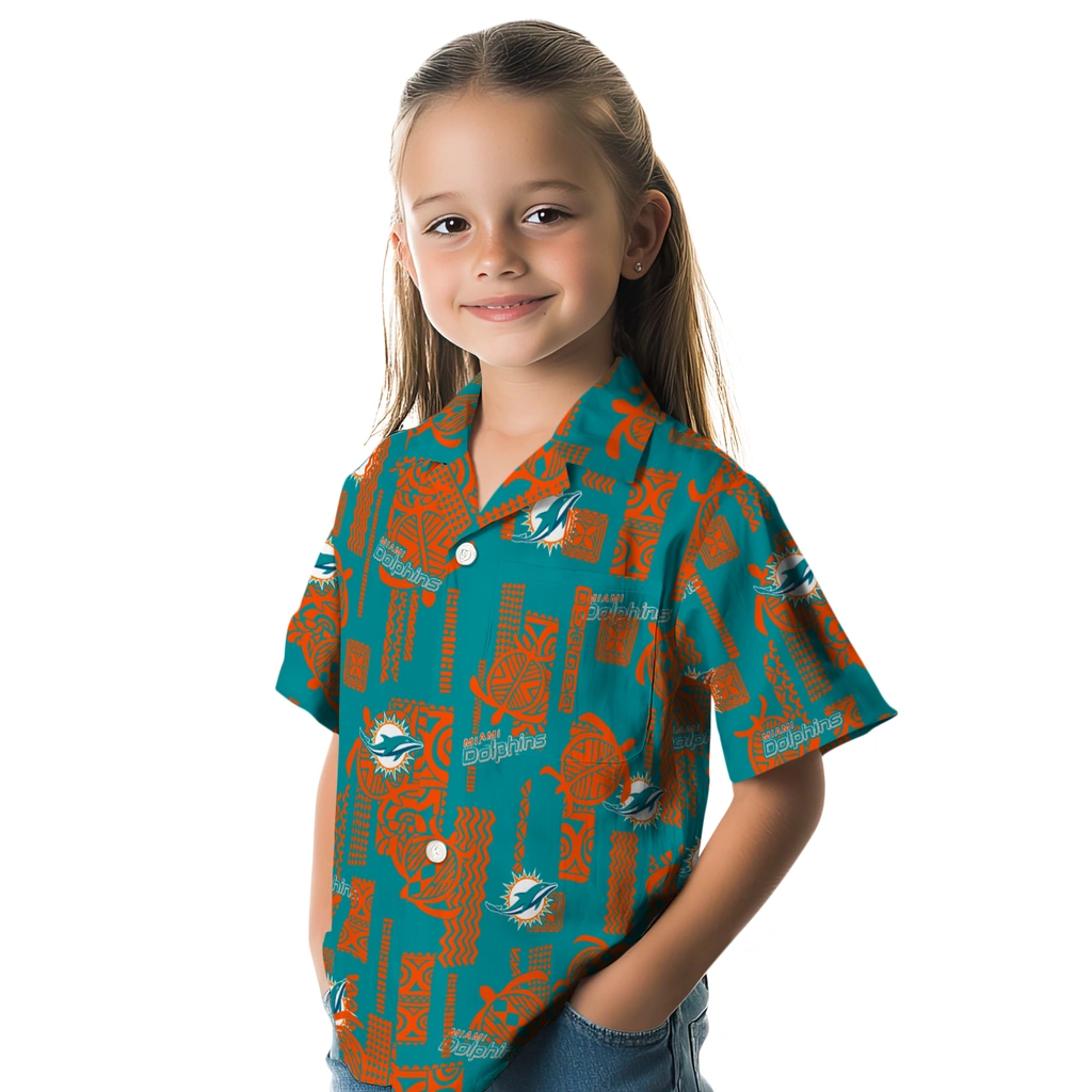 Miami Dolphins Hawaiian Shirt - Turtle Lines miami dolphins turtle lines aqua hawaiian shirts premium grade