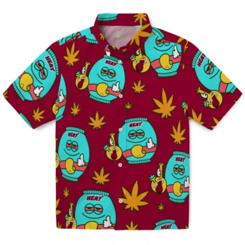miami heat bong smile red hawaiian shirts best selling