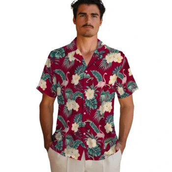 miami heat flamingo palms red hawaiian shirts fashion forward
