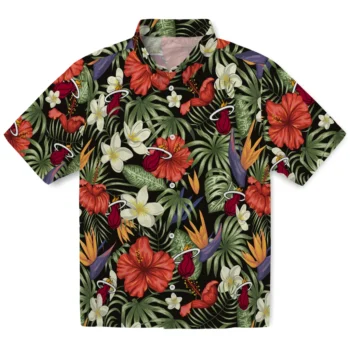 miami heat hibiscus bird hawaiian shirts best selling