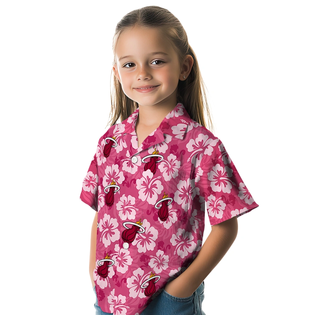 Miami Heat Hawaiian Shirt - Hibiscus Cluster miami heat hibiscus cluster red hawaiian shirts premium grade