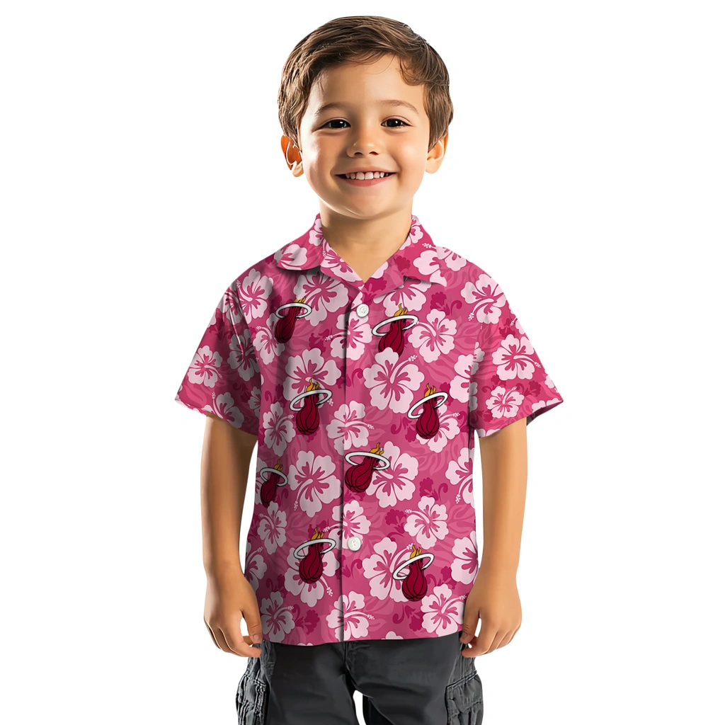 Miami Heat Hawaiian Shirt - Hibiscus Cluster miami heat hibiscus cluster red hawaiian shirts top rated
