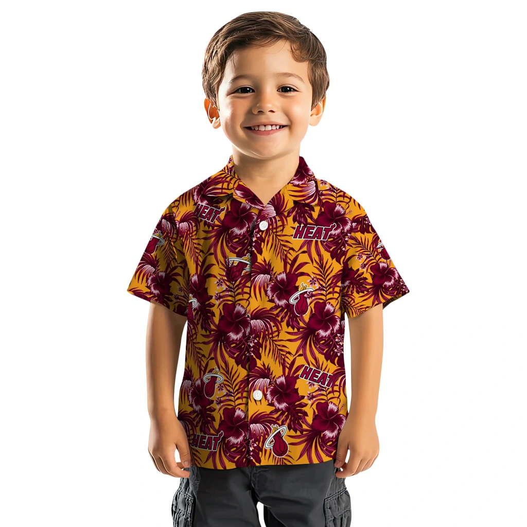 Miami Heat Hawaiian Shirt - Hibiscus Exotic miami heat hibiscus exotic red hawaiian shirts top rated