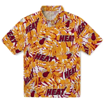 miami heat hibiscus overlay hawaiian shirts best selling
