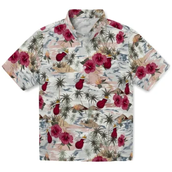 miami heat hibiscus seaside white hawaiian shirts best selling
