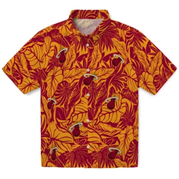 miami heat monstera layer red hawaiian shirts best selling