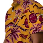Miami Heat Hawaiian Shirt – Palm Sunset