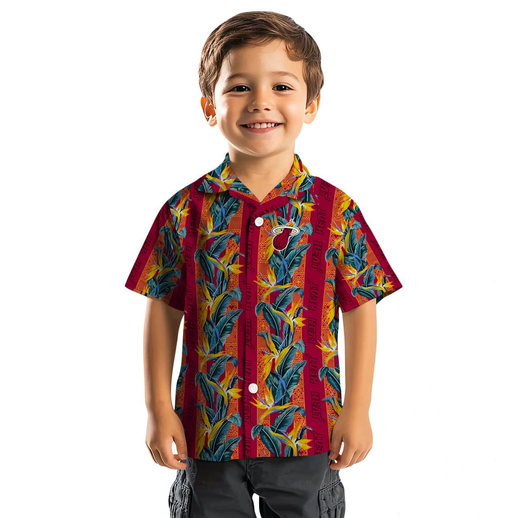 Miami Heat Hawaiian Shirt - Paradise Vines miami heat paradise vines red hawaiian shirts top rated