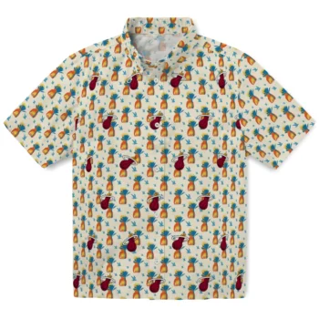 miami heat pineapple delight beige hawaiian shirts best selling