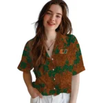 Miami Hurricanes Hawaiian Shirt – 50th State Flower