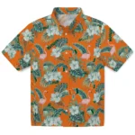 Miami Hurricanes Hawaiian Shirt – Flamingo and Hibiscus