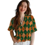 Miami Hurricanes Hawaiian Shirt – Golfing Plaid