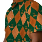 Miami Hurricanes Hawaiian Shirt – Golfing Plaid