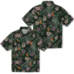 Miami Hurricanes Hawaiian Shirt – Hibiscus Leaves Pattern