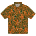 Miami Hurricanes Hawaiian Shirt – Leaf Outline