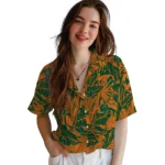 Miami Hurricanes Hawaiian Shirt – Monstera Layer