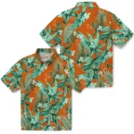 Miami Hurricanes Hawaiian Shirt – Palm Leaves