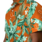 Miami Hurricanes Hawaiian Shirt – Palm Leaves