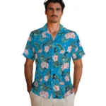 Miami Marlins Hawaiian Shirt – Flamingo and Hibiscus