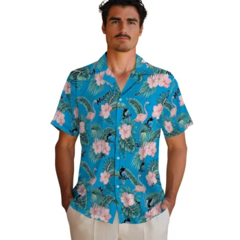 miami marlins flamingo palms blue hawaiian shirts fashion forward