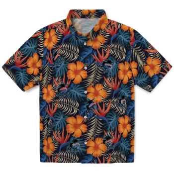 miami marlins hibiscus foliage hawaiian shirts best selling