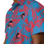 Miami Marlins Hawaiian Shirt – Monstera Layer