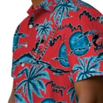 Miami Marlins Hawaiian Shirt – Palm Sunset
