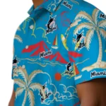 Miami Marlins Hawaiian Shirt – Palm Tree Island
