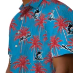 Miami Marlins Hawaiian Shirt – Palm Tree Motif