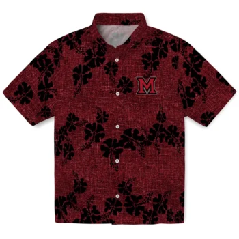 miami redhawks hibiscus petals red hawaiian shirts best selling