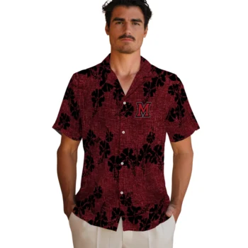 miami redhawks hibiscus petals red hawaiian shirts fashion forward